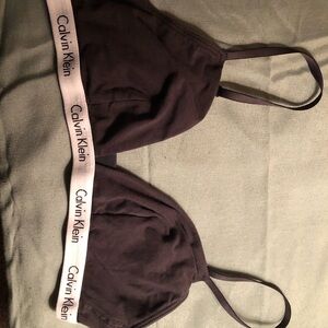 Calvin Klein Black Cotton Blend Top